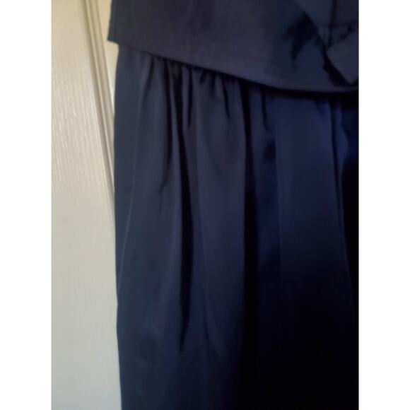 White by Vera Wang Navy Blue Fit and Flare Back Bow Mini Cocktail Dress, Size 14 - Picture 12 of 13